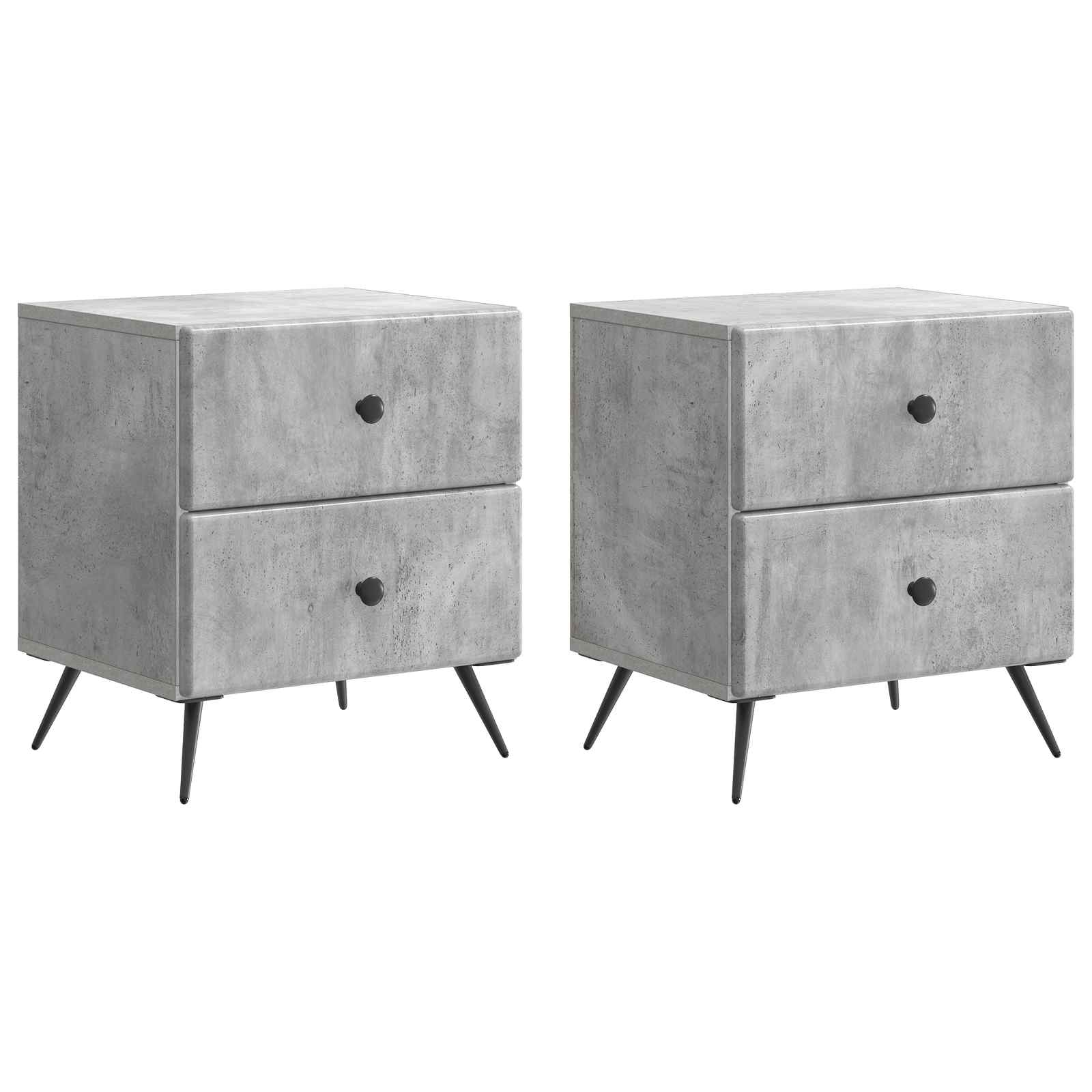 Armario de Noche 2 pcs 43 x 34,5 x 47,5 cm Madera de Ingeniería