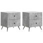 Armario de Noche 2 pcs 43 x 34,5 x 47,5 cm Madera de Ingeniería