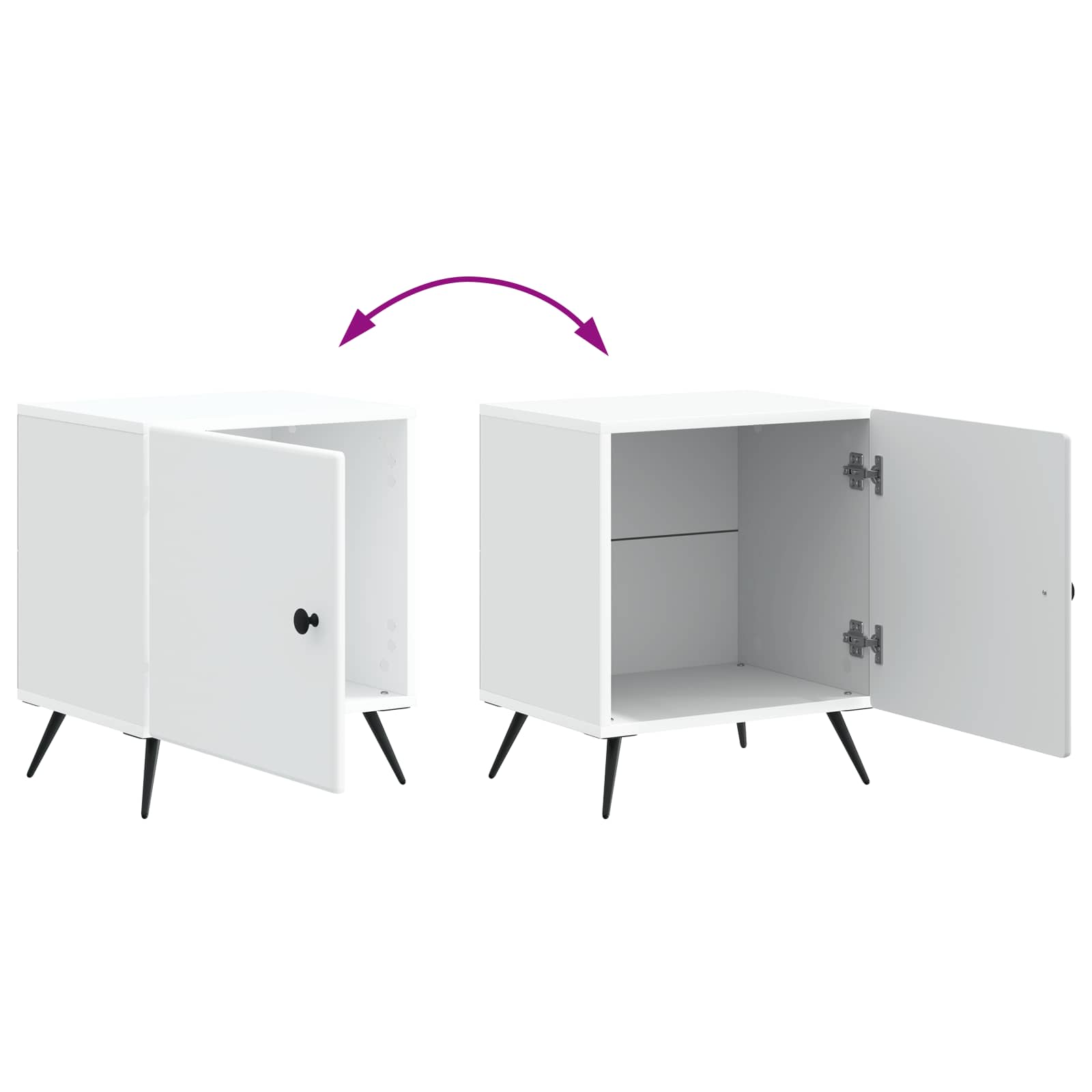 Armario de Noche 2 pcs 43 x 34,5 x 50 cm Madera de Ingeniería