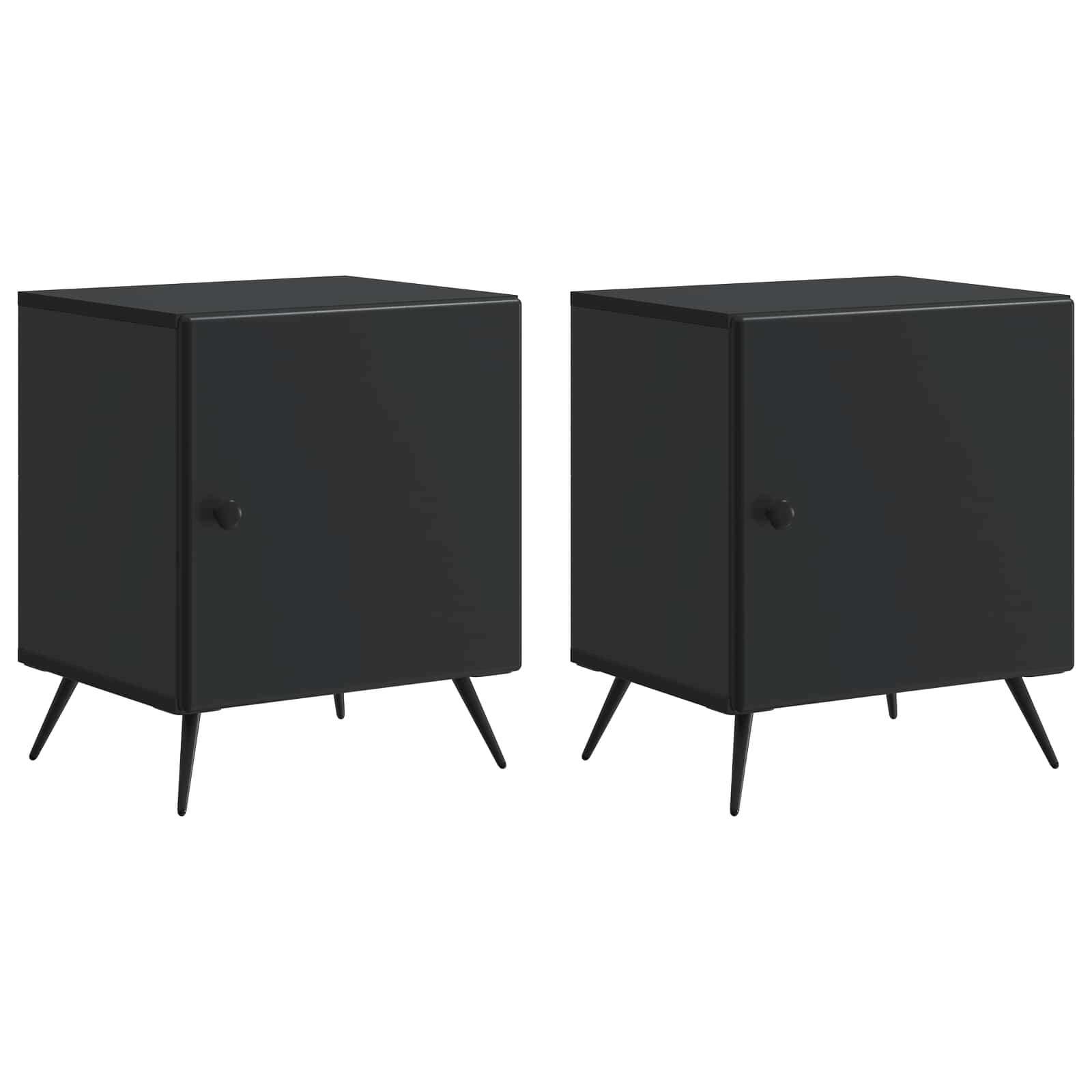 Armario de noche 2 pcs 43 x 34,5 x 50 cm madera de ingeniería 4 colores