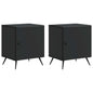 Armario de noche 2 pcs 43 x 34,5 x 50 cm madera de ingeniería 4 colores