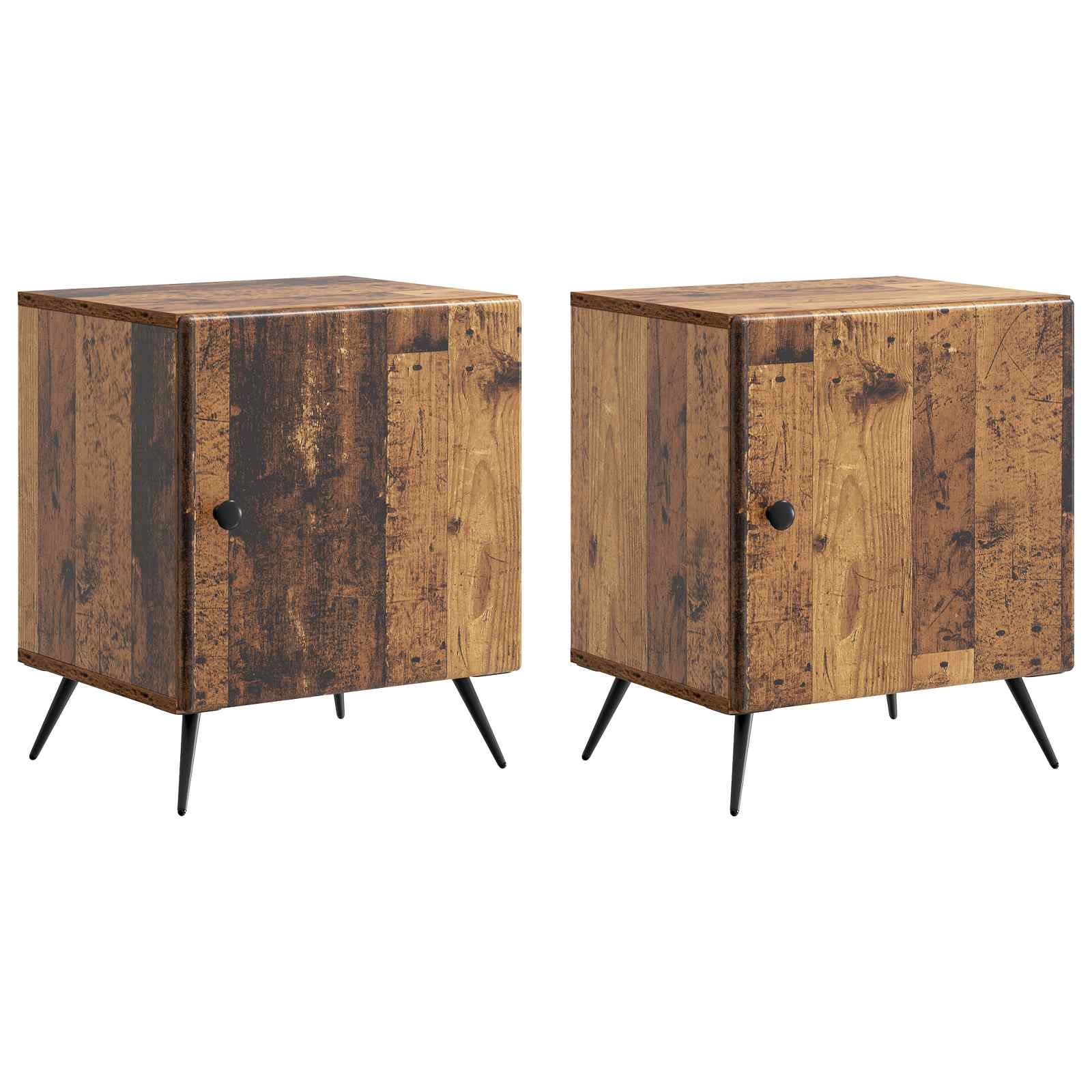 Armario de noche 2 pcs 43 x 34,5 x 50 cm madera de ingeniería 4 colores