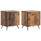 Armario de noche 2 pcs 43 x 34,5 x 50 cm madera de ingeniería 4 colores