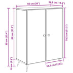 Aparador Brillante 66 x 34,5 x 90 cm Madera de Ingeniería
