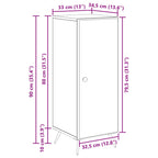 Aparador Roble Sonoma 33 x 34,5 x 90 cm Madera de Ingeniería