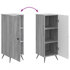 Aparador Gris Sonoma 33 x 34,5 x 90 cm Madera de Ingeniería