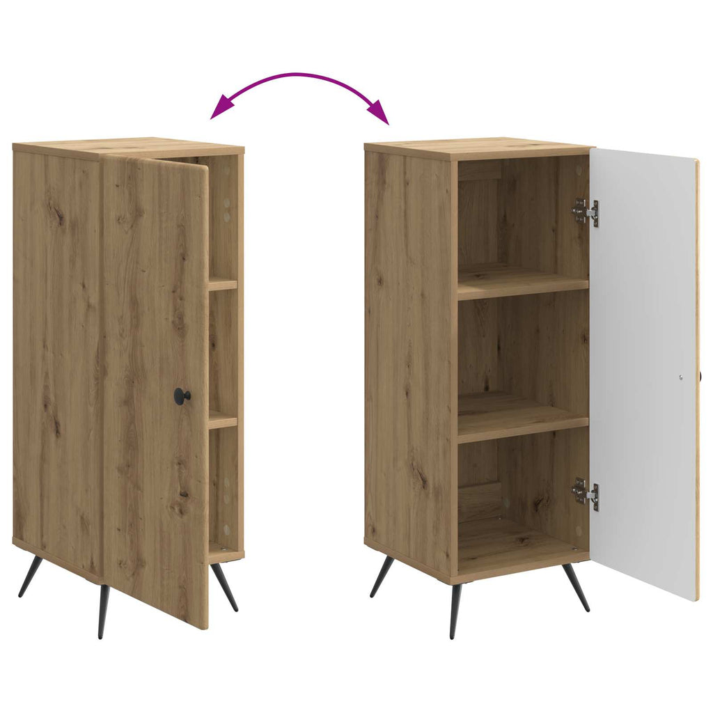Aparador Roble Artesanal 33 x 34,5 x 90 cm Madera de Ingeniería