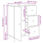 Aparador Brillante 66 x 34,5 x 90 cm Madera de Ingeniería