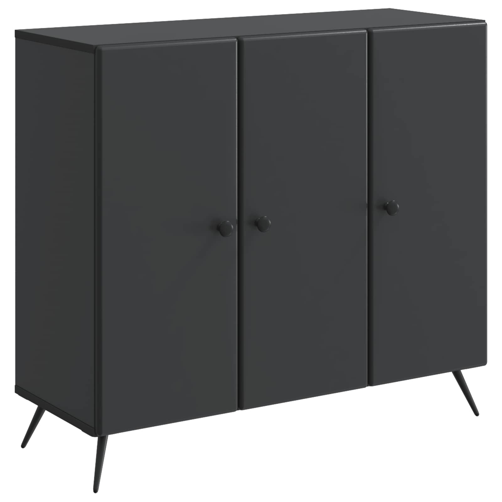 Glossy Sideboard 89 x 34.5 x 80 cm Engineered Wood