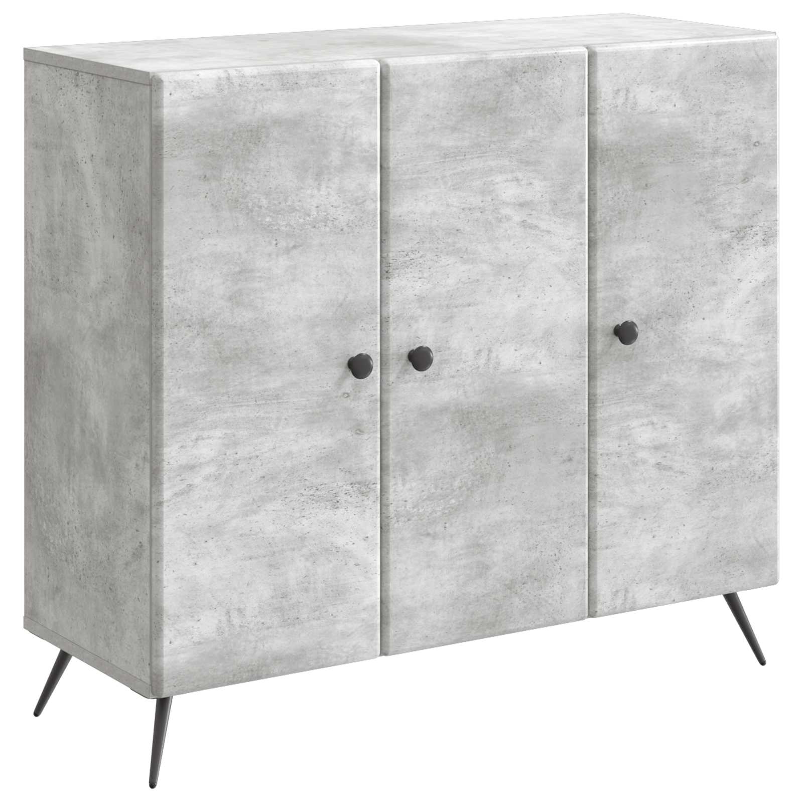Glossy Sideboard 89 x 34.5 x 80 cm Engineered Wood
