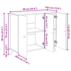 Aparador Brillante 89 x 34,5 x 80 cm Madera de Ingeniería