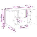 Aparador Brillante 89 x 34,5 x 60 cm Madera de Ingeniería