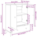 Aparador Roble Sonoma 66 x 34,5 x 95 cm Madera de Ingeniería