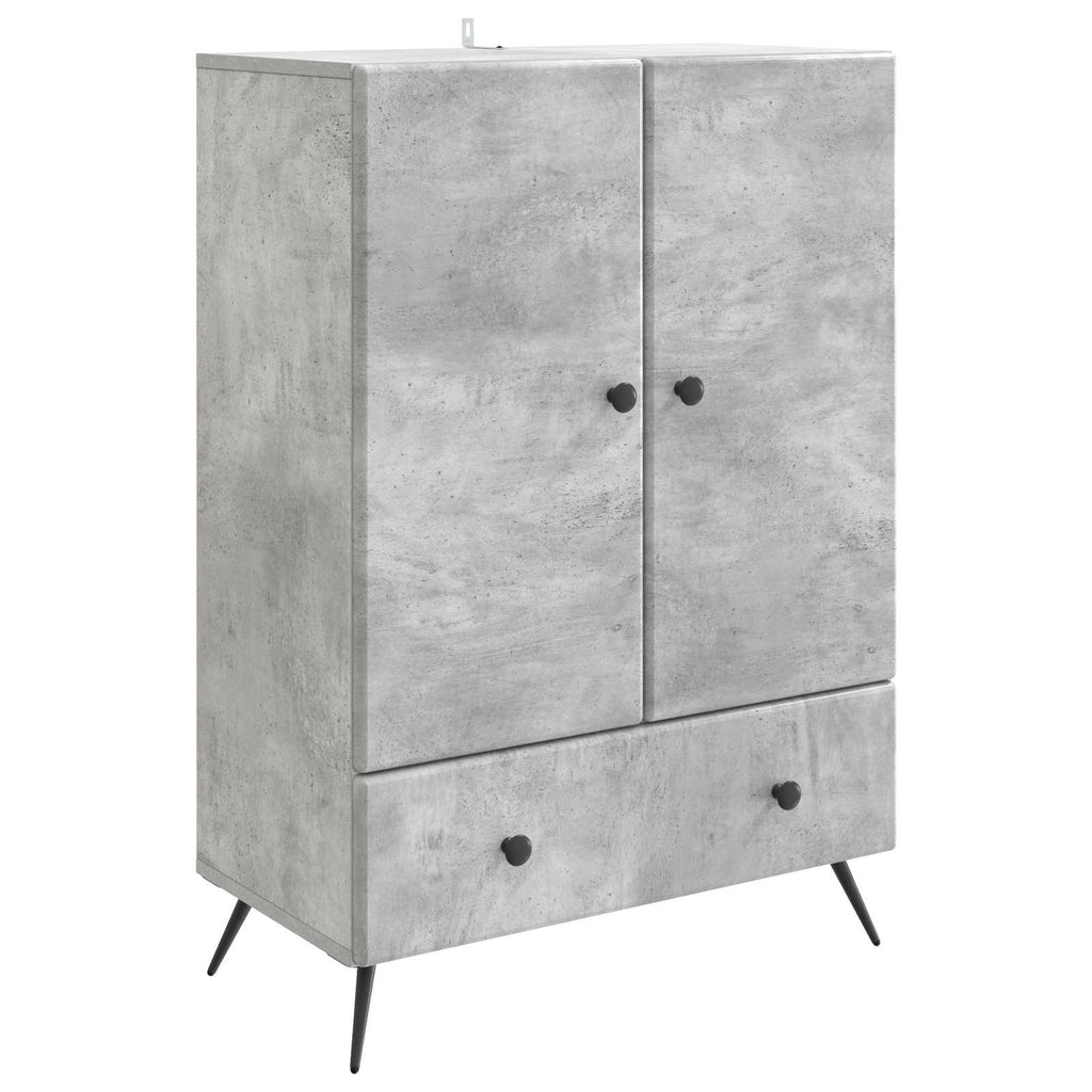 Aparador Gris Hormigón 66 x 34,5 x 95 cm Madera de Ingeniería