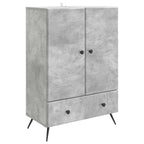 Aparador Gris Hormigón 66 x 34,5 x 95 cm Madera de Ingeniería