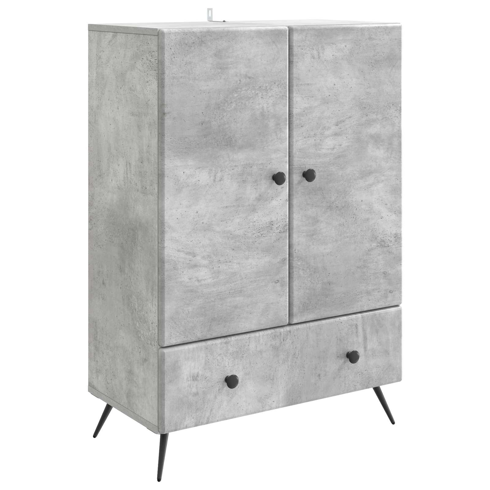 Aparador Gris Hormigón 66 x 34,5 x 95 cm Madera de Ingeniería