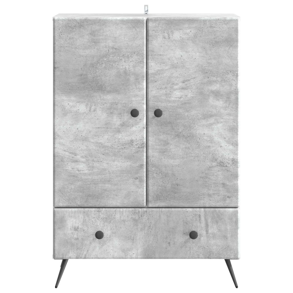 Aparador Gris Hormigón 66 x 34,5 x 95 cm Madera de Ingeniería