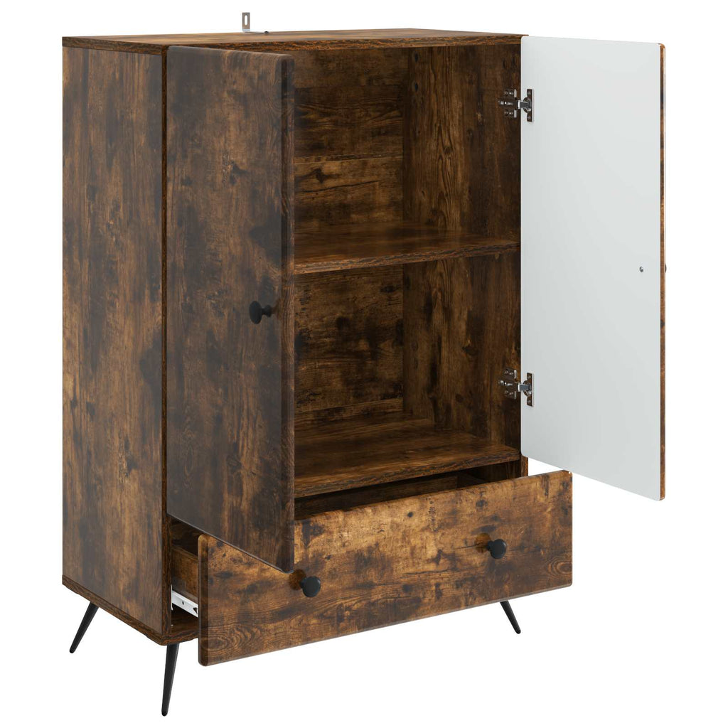 Aparador Roble Ahumado 66 x 34,5 x 95 cm Madera de Ingeniería