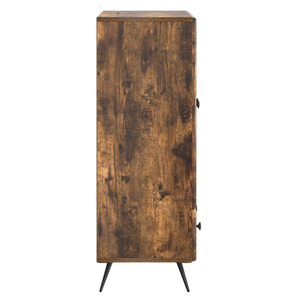 Aparador Roble Ahumado 66 x 34,5 x 95 cm Madera de Ingeniería