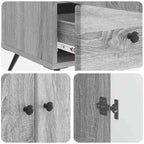 Aparador Gris Sonoma 66 x 34,5 x 95 cm Madera de Ingeniería