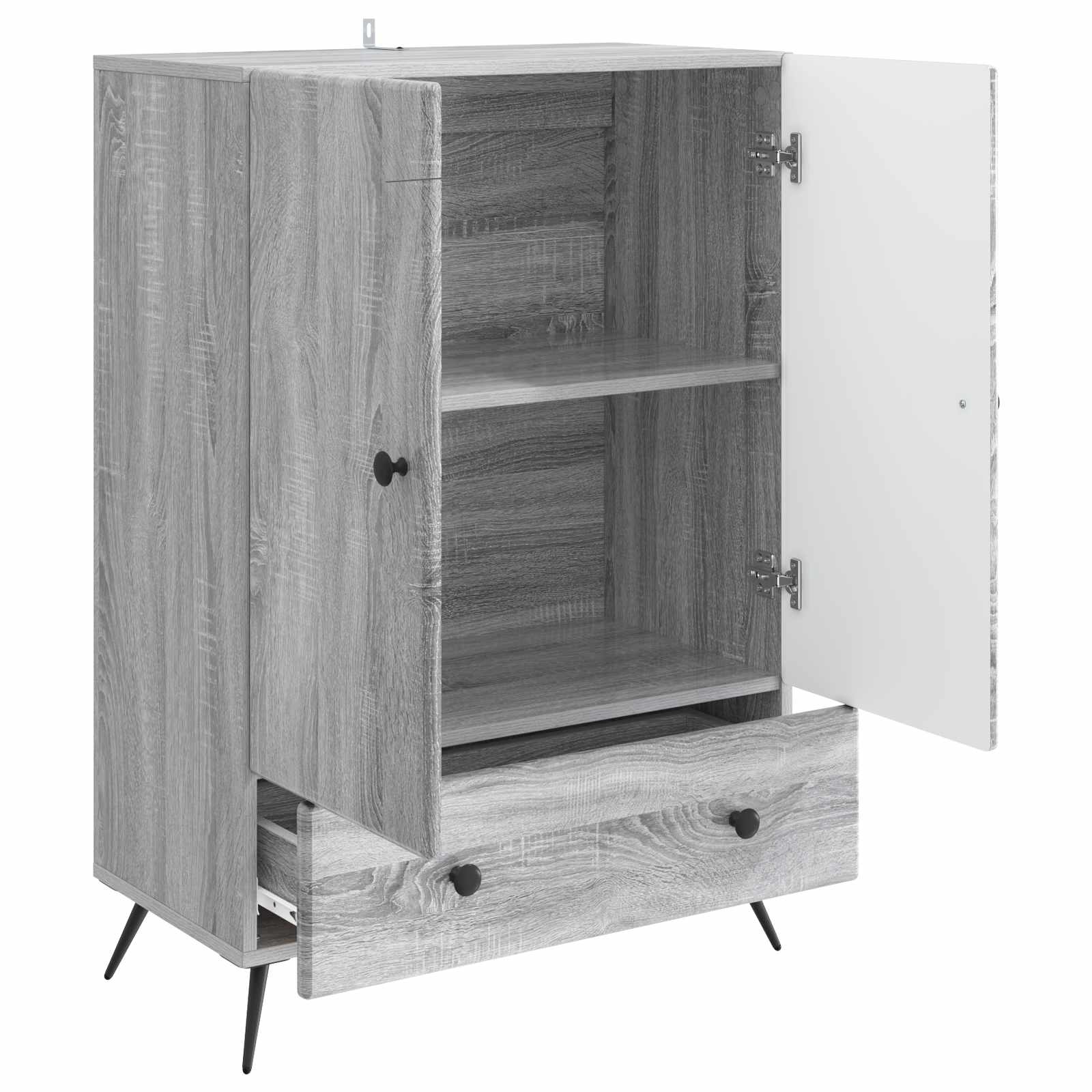 Aparador Gris Sonoma 66 x 34,5 x 95 cm Madera de Ingeniería