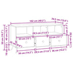 Mueble de TV Brillante 102 x 34,5 x 50 cm Madera de Ingeniería