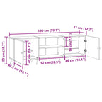 Mueble de TV 150 x 31 x 50 cm Gris Sonoma Madera de Ingeniería
