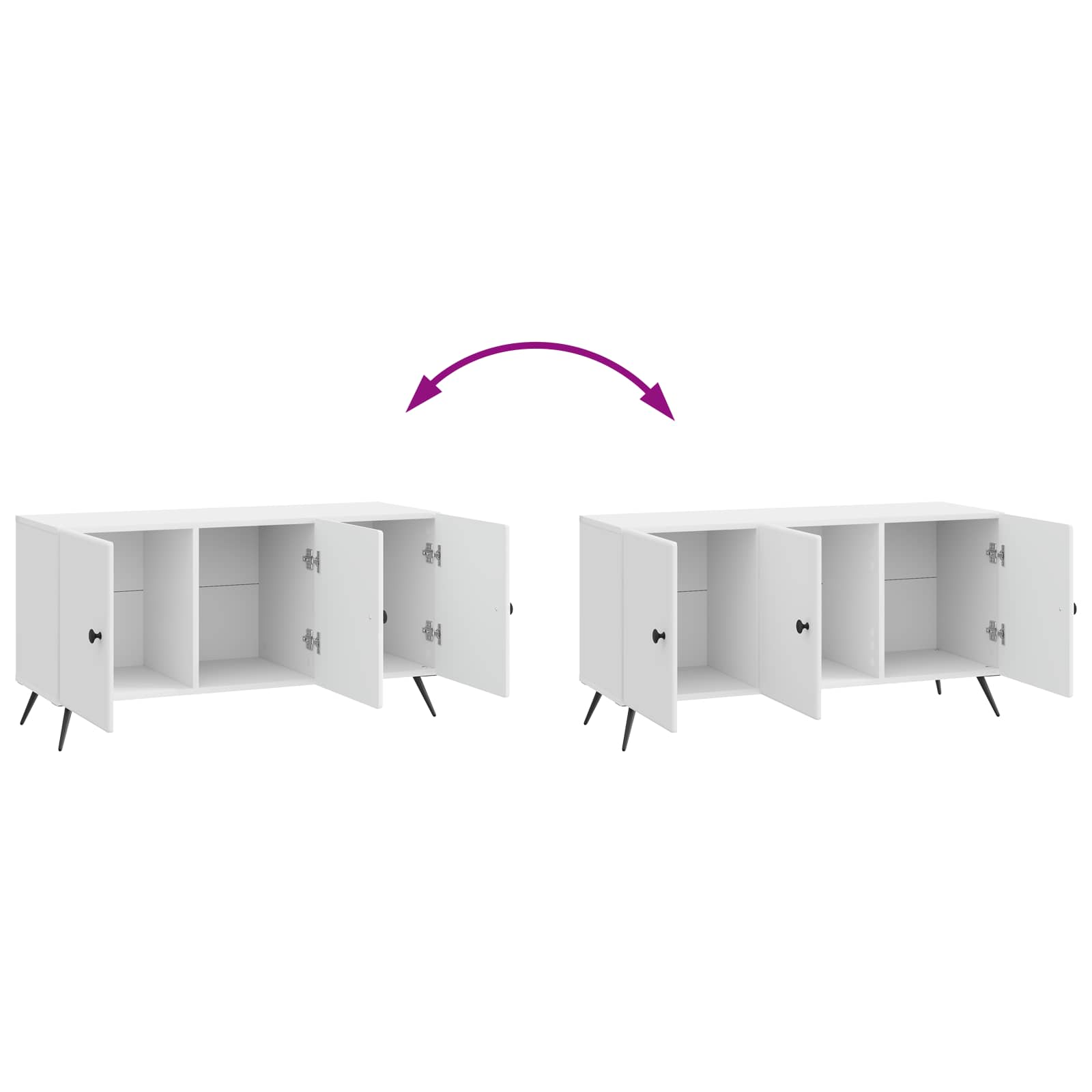 Mueble de TV Brillante 99 x 34,5 x 50 cm Madera de Ingeniería