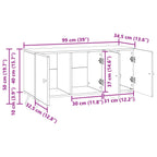 Mueble de TV Brillante 99 x 34,5 x 50 cm Madera de Ingeniería