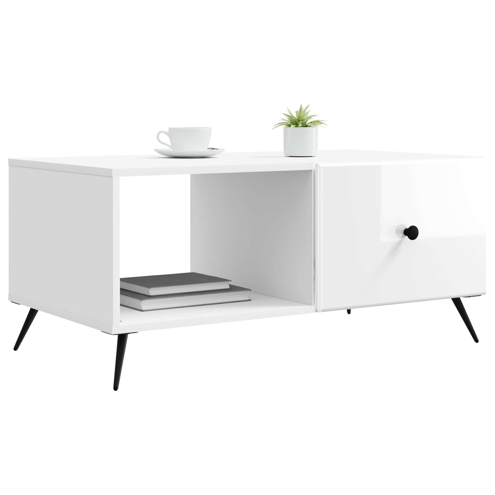 Mesa de Café Brillante 90 x 50 x 40 cm Madera de Ingeniería