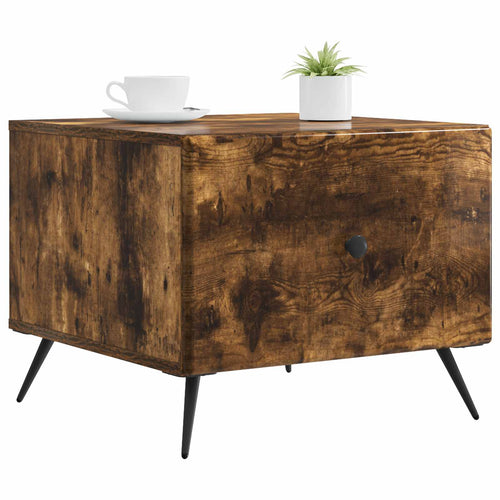 Mesa de Café Roble Ahumado 49 x 50 x 40 cm Madera de Ingeniería