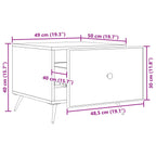 Mesa de Café Roble Ahumado 49 x 50 x 40 cm Madera de Ingeniería