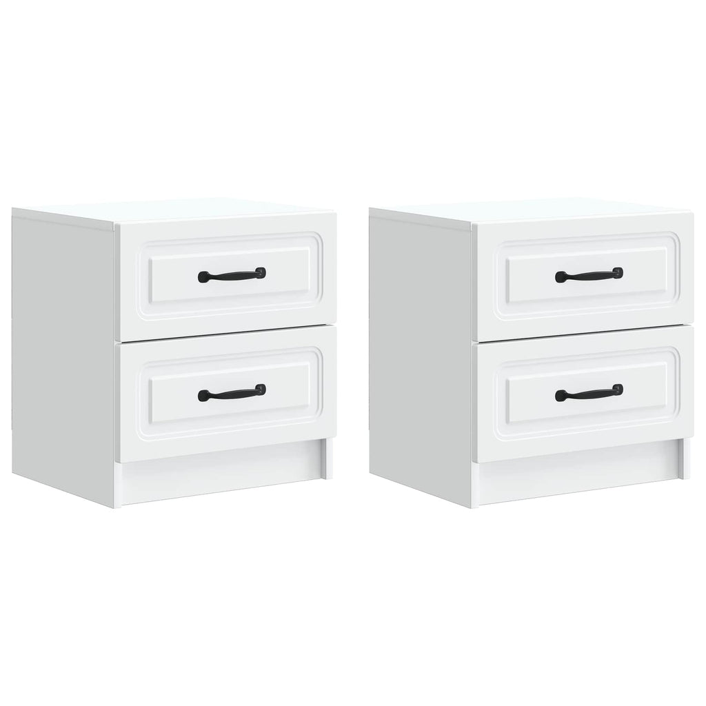 Armario de Noche 2 pcs 43 x 34,5 x 44,5 cm Madera de Ingeniería