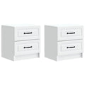 Armario de Noche 2 pcs 43 x 34,5 x 44,5 cm Madera de Ingeniería
