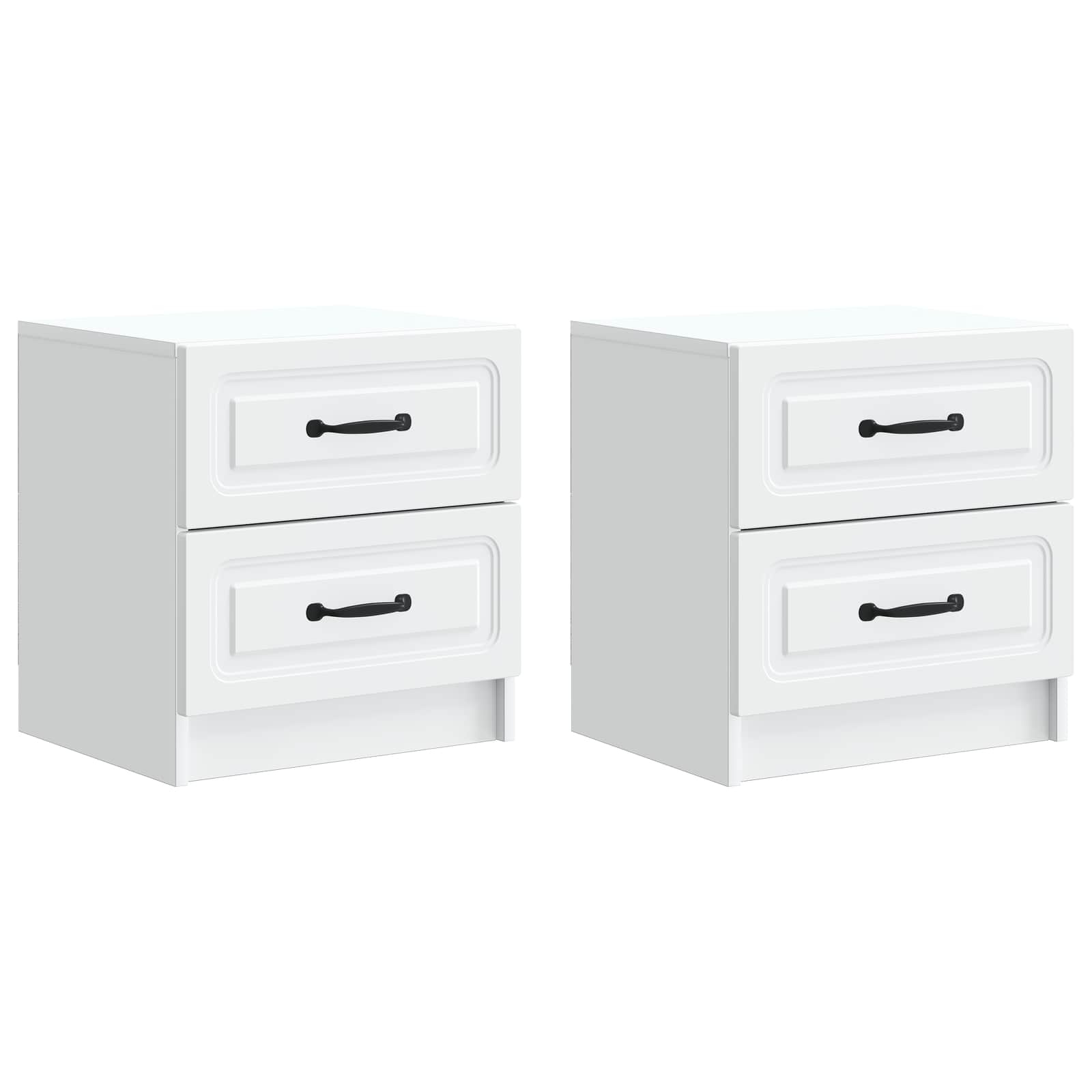 Armario de Noche 2 pcs 43 x 34,5 x 44,5 cm Madera de Ingeniería
