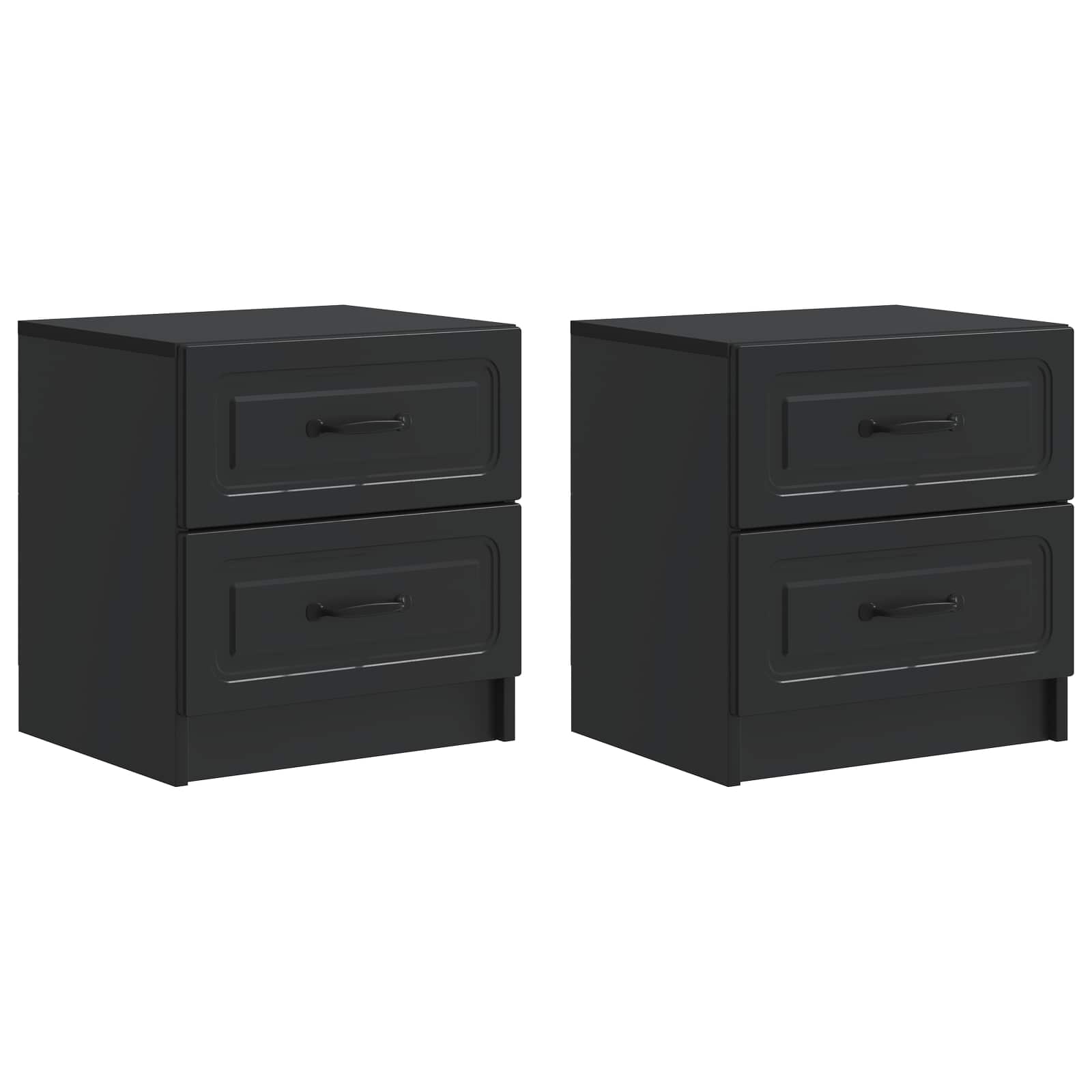 Armario de Noche 2 pcs 43 x 34,5 x 44,5 cm Madera de Ingeniería