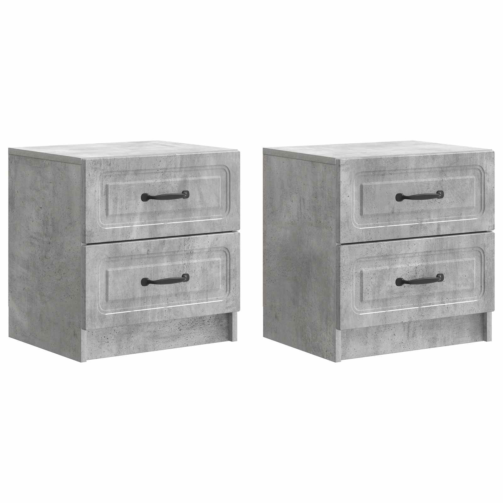 Armario de Noche 2 pcs 43 x 34,5 x 44,5 cm Madera de Ingeniería
