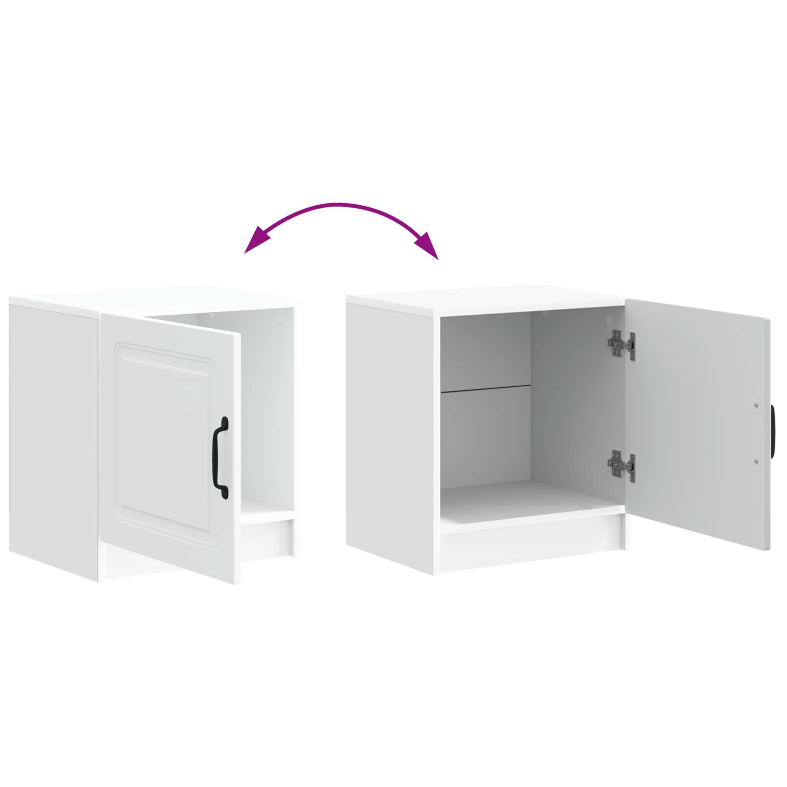 Armario de Noche 2 pcs 43 x 34,5 x 47 cm Madera de Ingeniería