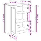 Aparador Brillante 66 x 34,5 x 87 cm Madera de Ingeniería