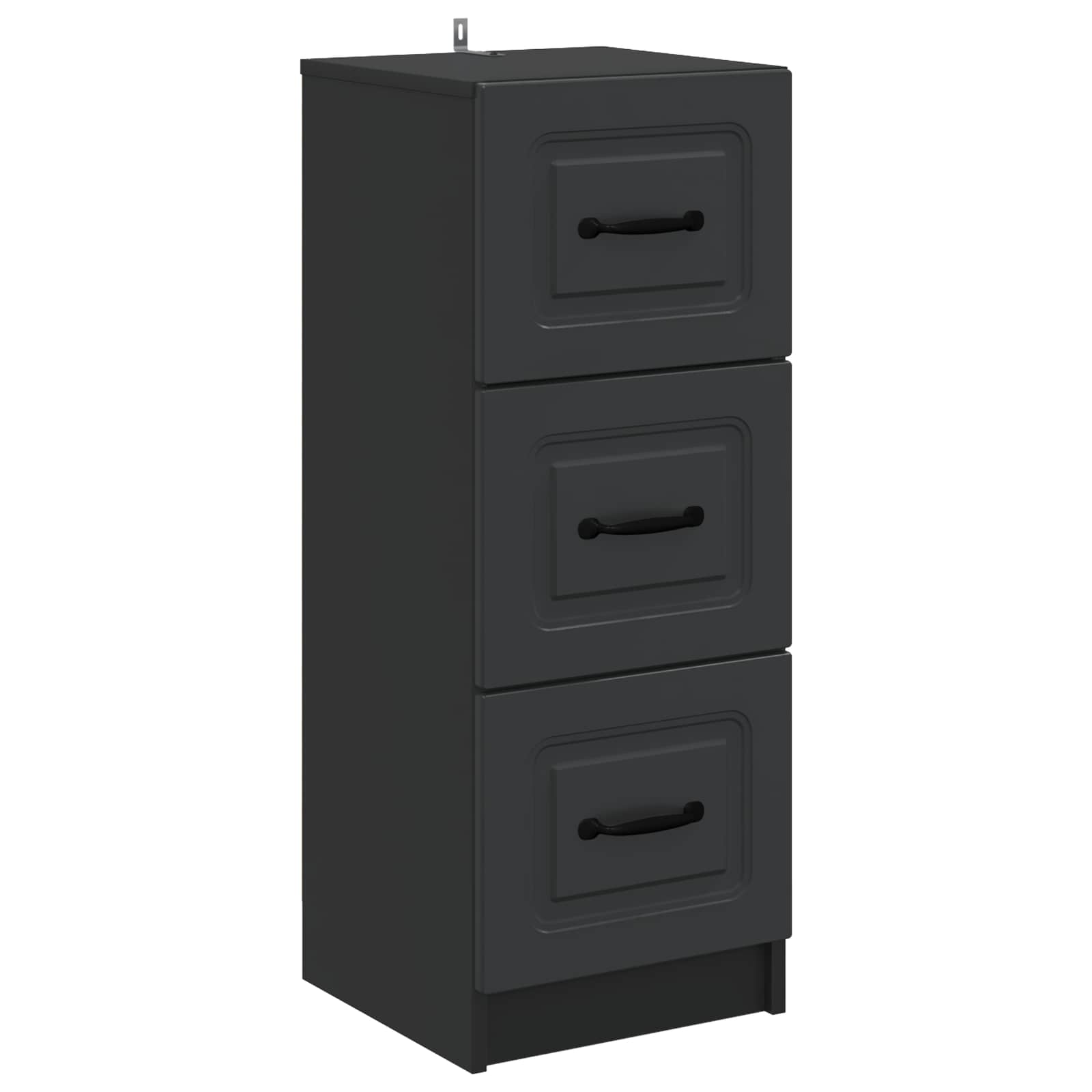 Glossy Chest of Drawers 33 x 34.5 x 87 cm Engineered Wood