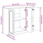 Aparador Brillante 89 x 34,5 x 77 cm Madera de Ingeniería