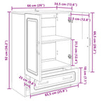 Aparador Brillante 66 x 34,5 x 92 cm Madera de Ingeniería