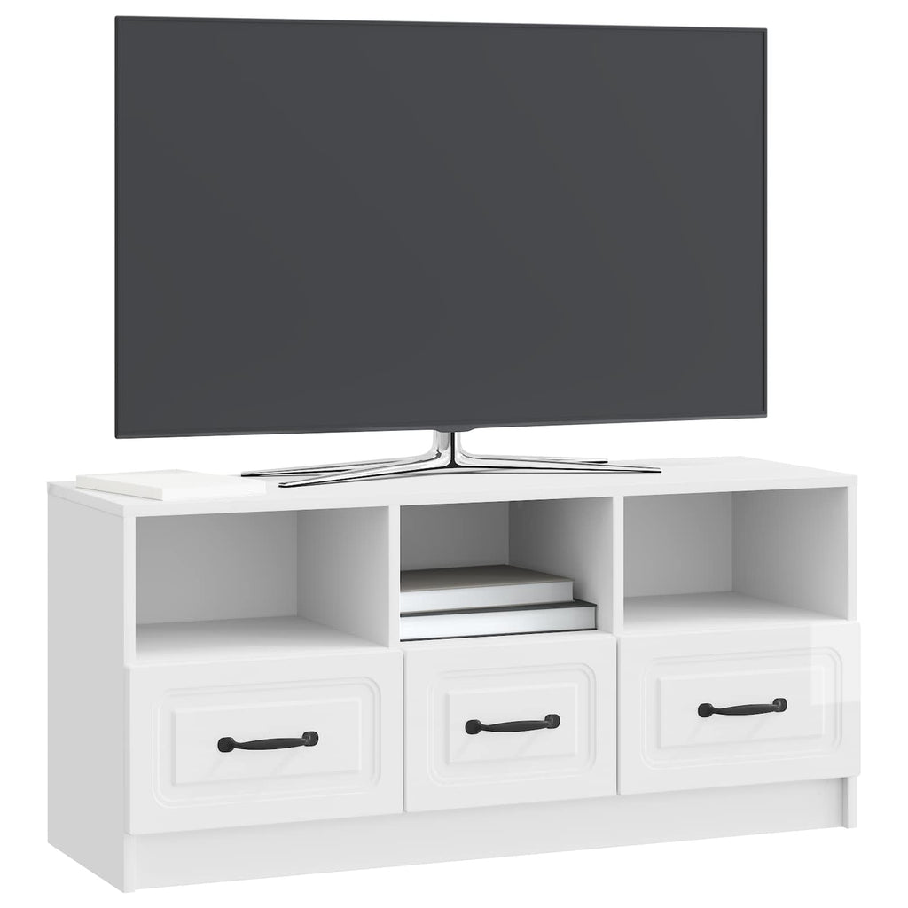 Mueble de TV Brillante 102 x 34,5 x 47 cm Madera de Ingeniería