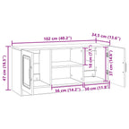 Mueble de TV Gris Hormigón 102 x 34,5 x 47 cm