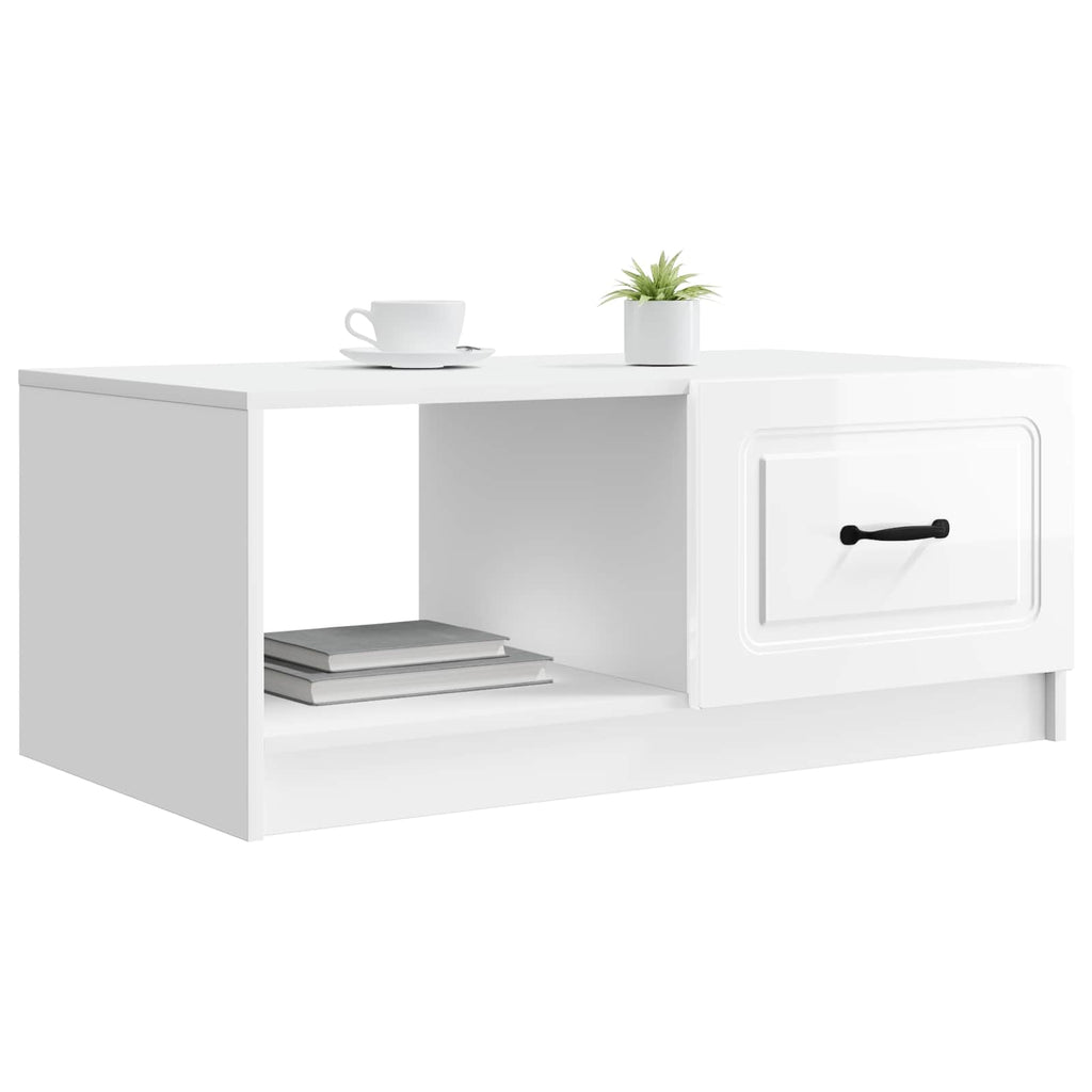 Mesa de Café Brillante 90 x 50 x 37 cm Madera de Ingeniería