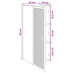 Armario de pared Negro 33 x 34,5 x 90 cm Madera de ingeniería