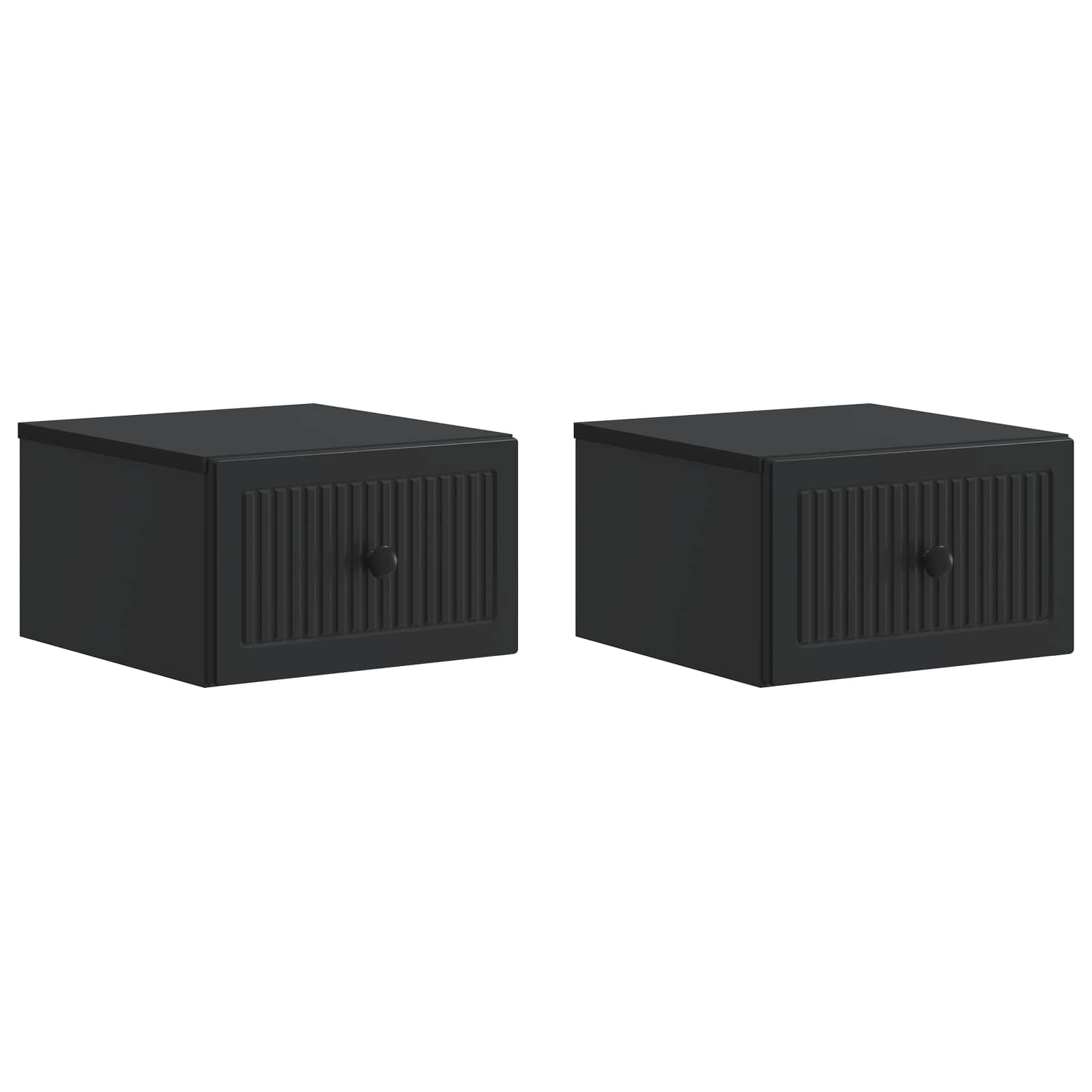 Mesas de Cabeceira de Parede 2 pcs Brilhante 33 x 34,5 x 20 cm