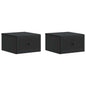 Mesita de Noche de Pared 2 pcs Brillante 33 x 34,5 x 20 cm