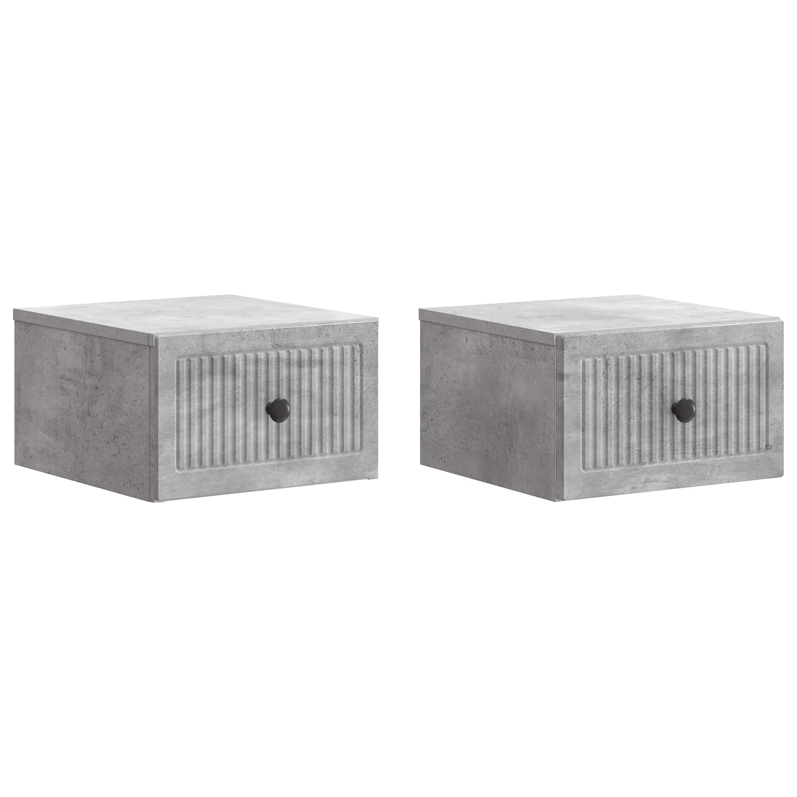 Mesas de Cabeceira de Parede 2 pcs Brilhante 33 x 34,5 x 20 cm