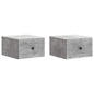 Mesita de Noche de Pared 2 pcs Brillante 33 x 34,5 x 20 cm